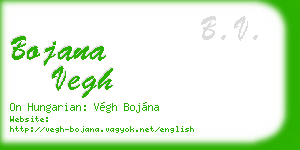 bojana vegh business card